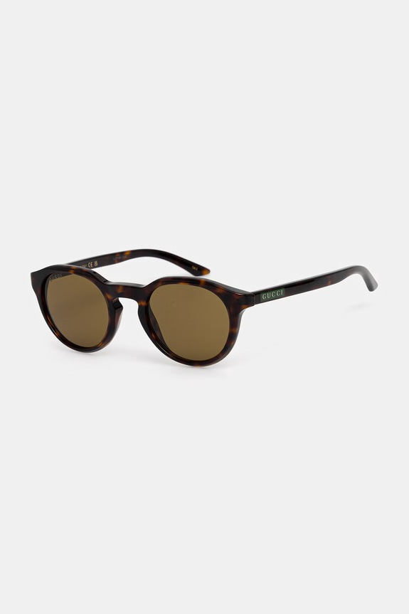 Gucci okulary przeciwsłoneczne okrągłe męskie brązowy GG2079S