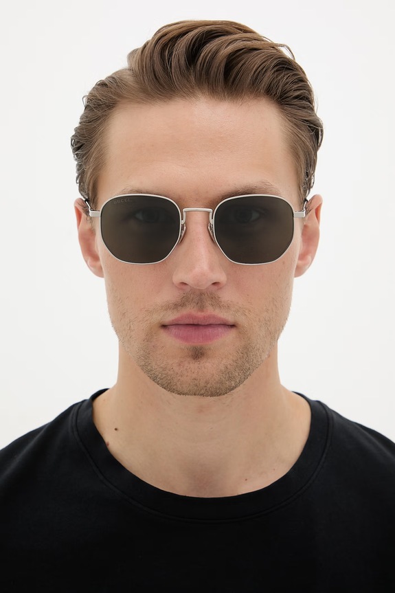 Gucci okulary przeciwsłoneczne męskie GG2095S srebrny