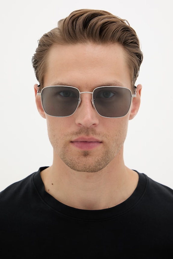 Gucci okulary przeciwsłoneczne kwadratowe męskie GG2097SK srebrny