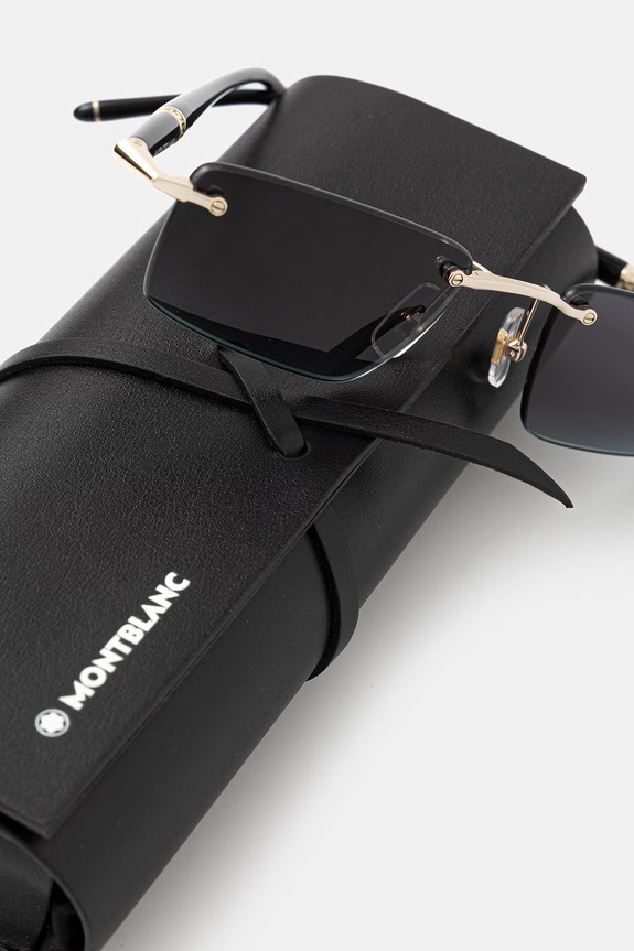 Akcesoria Montblanc okulary przeciwsłoneczne męskie MB0484S złoty