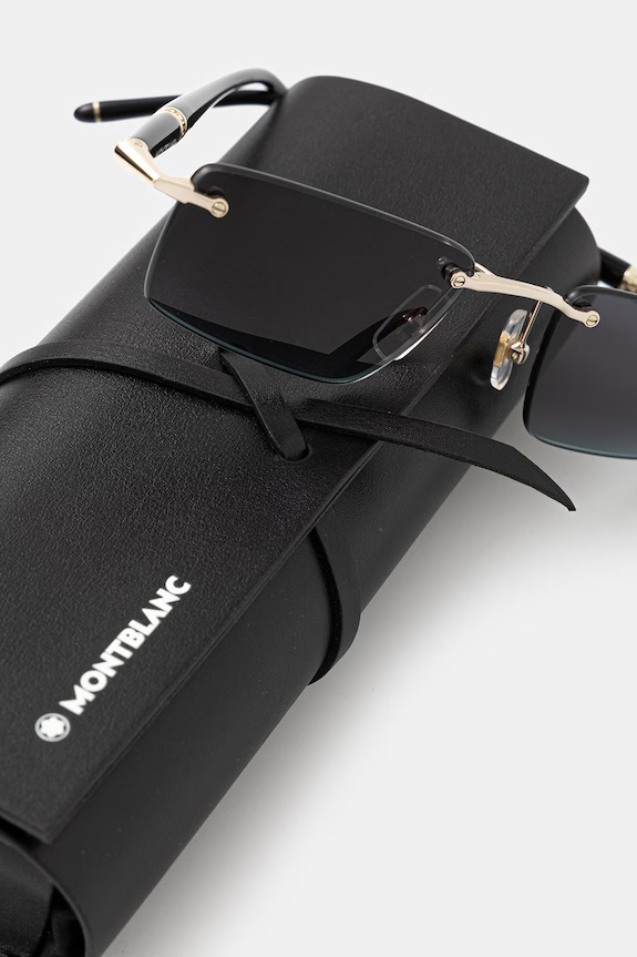 Akcesoria Montblanc okulary przeciwsłoneczne męskie MB0484S złoty