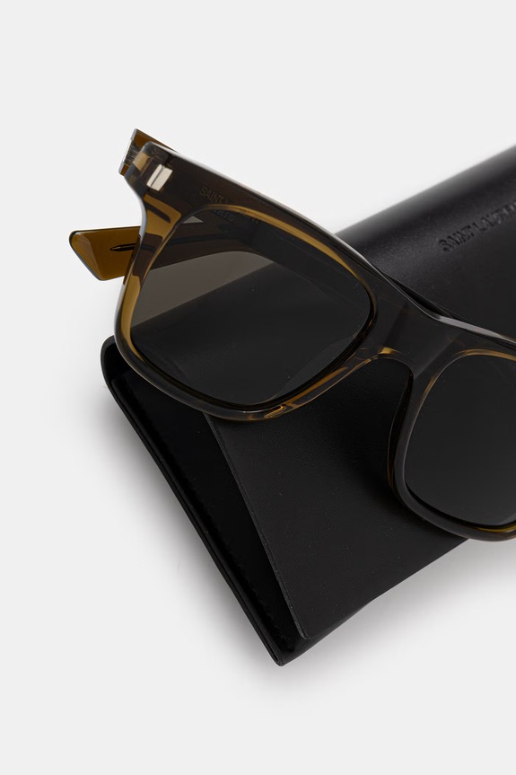 Akcesoria Saint Laurent okulary przeciwsłoneczne wayfarer męskie SL.875 brązowy