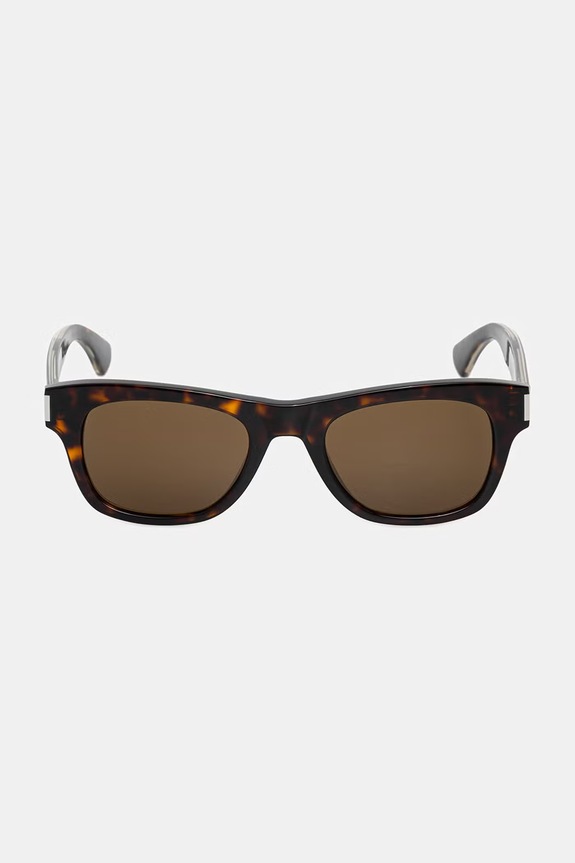 Akcesoria Saint Laurent okulary przeciwsłoneczne wayfarer męskie SL.877 brązowy