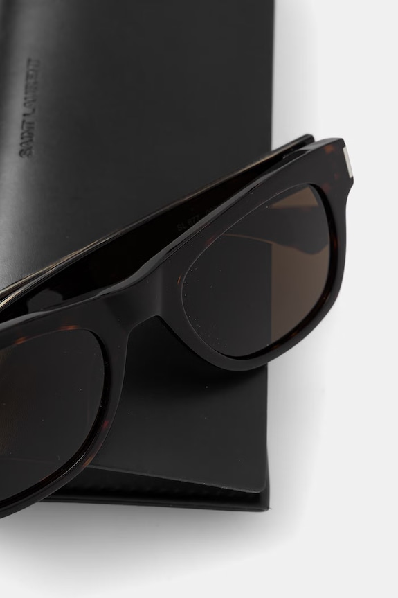 Saint Laurent okulary przeciwsłoneczne wayfarer męskie brązowy SL.877