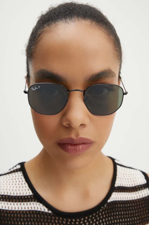 Doplnky Ray-Ban - Okuliare Hexagonal Flat HEXAGONAL 0RB3548N.002/58.51 čierna