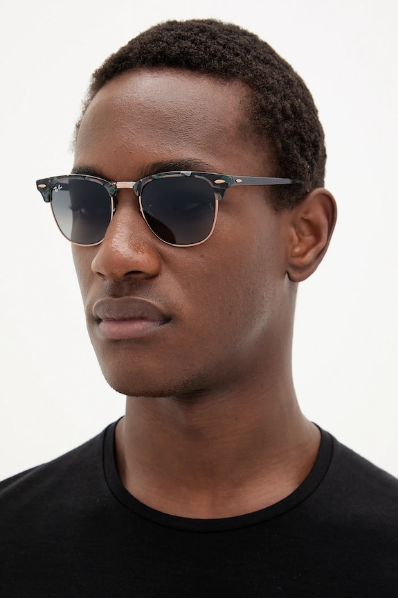 Doplnky Ray-Ban - Okuliare Clubmaster 0RB3016.125571.51 čierna