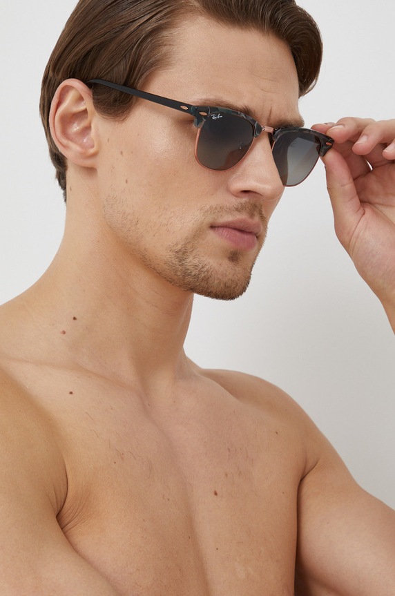 Ray-Ban - Okuliare Clubmaster 0RB3016.125571.51 čierna AA00