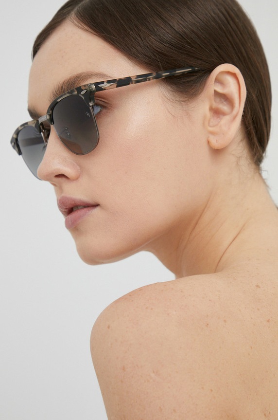 Ray-Ban okulary CLUBMASTER szary 0RB3016