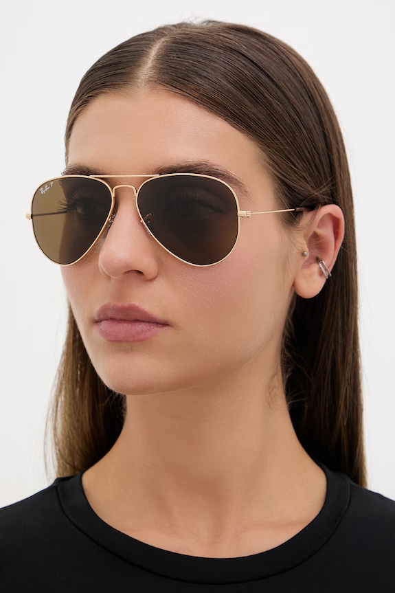 Ray-Ban okulary przeciwsłoneczne AVIATOR LARGE METAL złoty 0RB3025