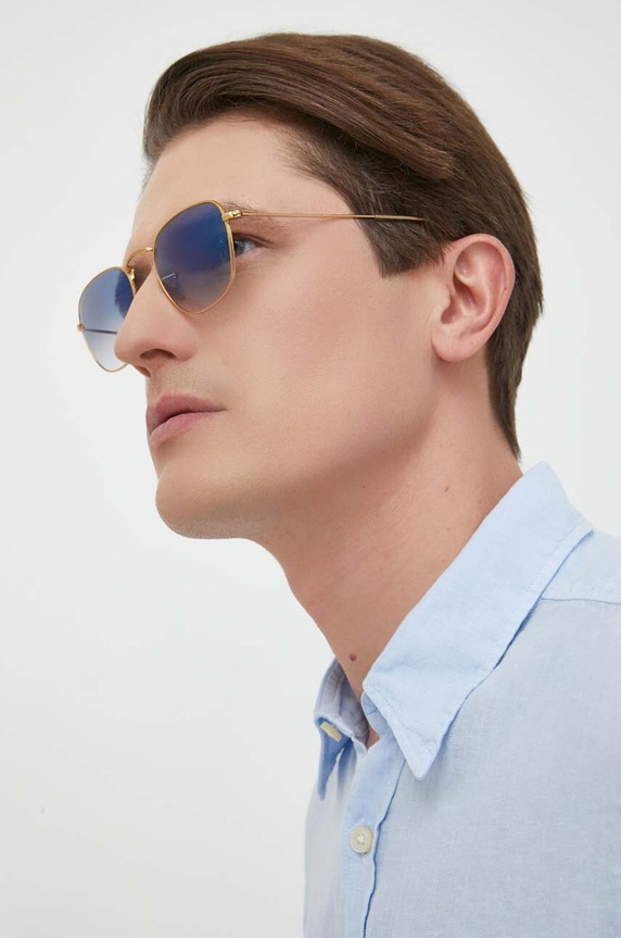 Ray-Ban okulary FRANK 0RB3857 złoty AA00