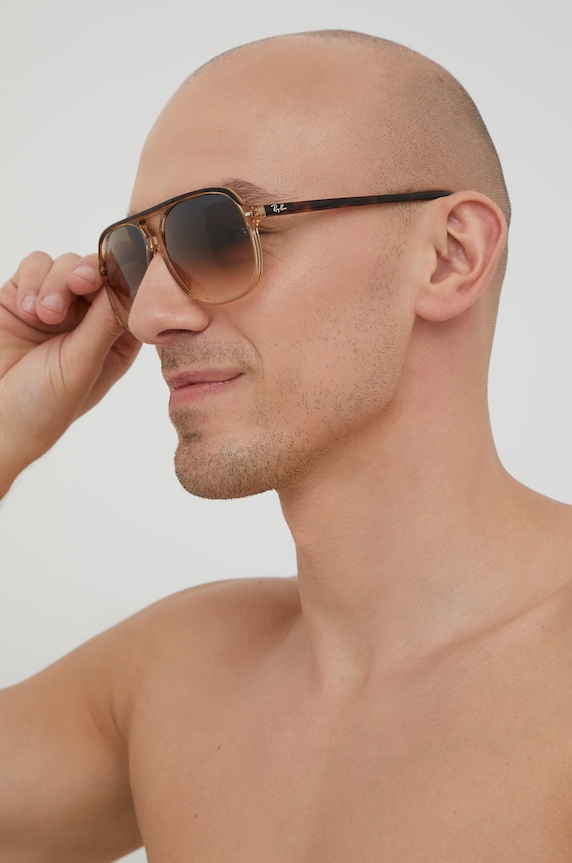 Ray-Ban okulary przeciwsłoneczne BILL 0RB2198 brązowy AA00