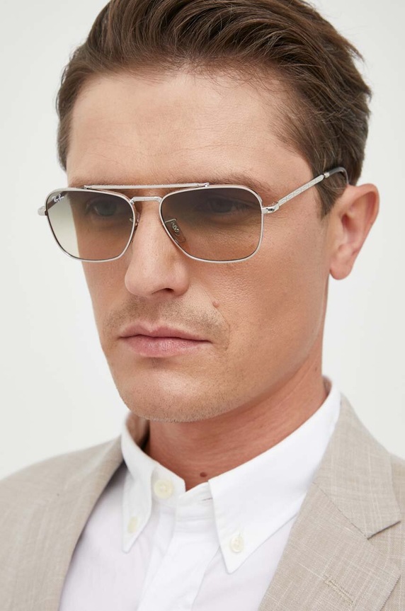 Ray-Ban okulary przeciwsłoneczne NEW CARAVAN 0RB3636.003/3255 srebrny AA00