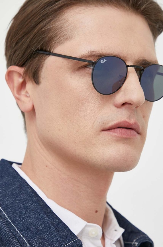 Ray-Ban napszemüveg NEW ROUND 0RB3637.002/G147 fekete AA00