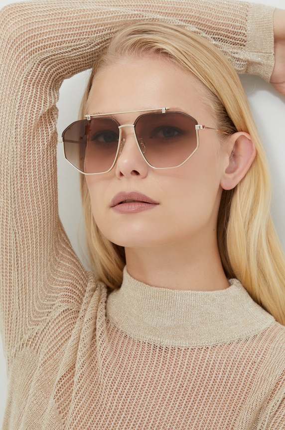 Accesorii Alexander McQueen ochelari de soare AM0337S aur