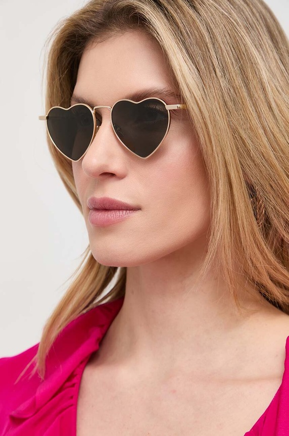 Akcesoria Saint Laurent okulary przeciwsłoneczne SL.301.LOULOU złoty