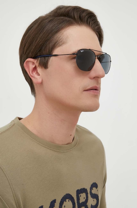 Ray-Ban okulary przeciwsłoneczne 0RB3707 czarny AA00
