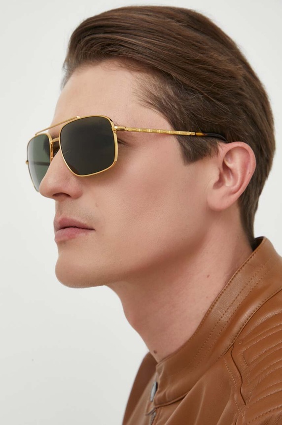 Ray-Ban okulary przeciwsłoneczne 0RB3796 złoty AA00