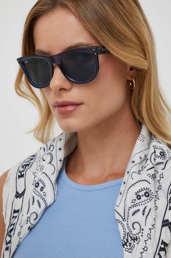 Ray-Ban napszemüveg WAYFARER REVERSE geometrikus sötétkék 0RBR0502S