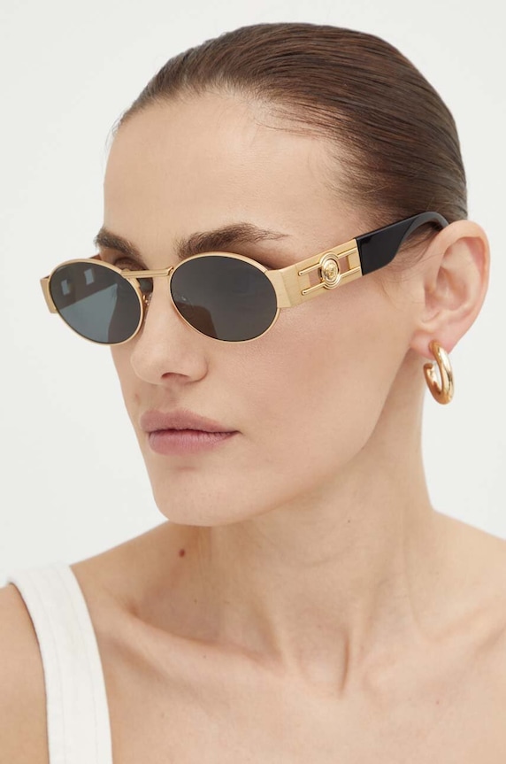 Sončna očala Versace Okrogla zlata 0VE2264