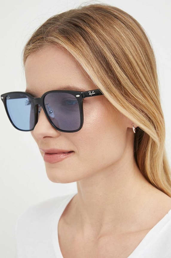 Ray-Ban okulary przeciwsłoneczne prostokątne czarny 0RB2206D