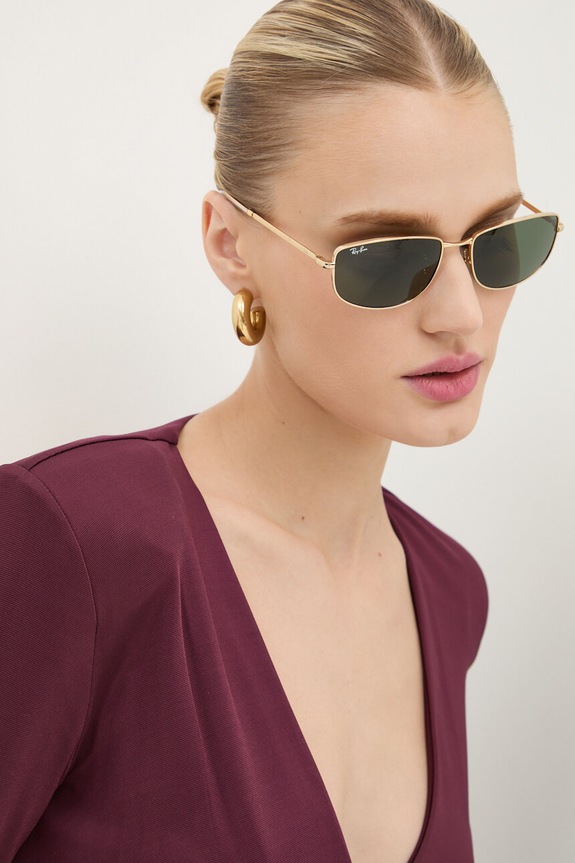 Ray-Ban occhiali da sole a tinta unita oro 0RB3732