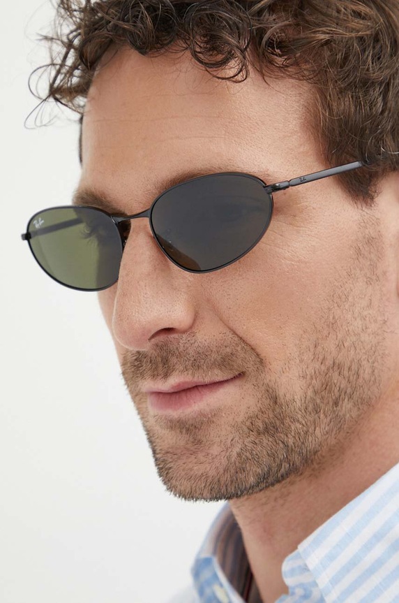 Ray-Ban okulary przeciwsłoneczne 0RB3734 czarny AA00