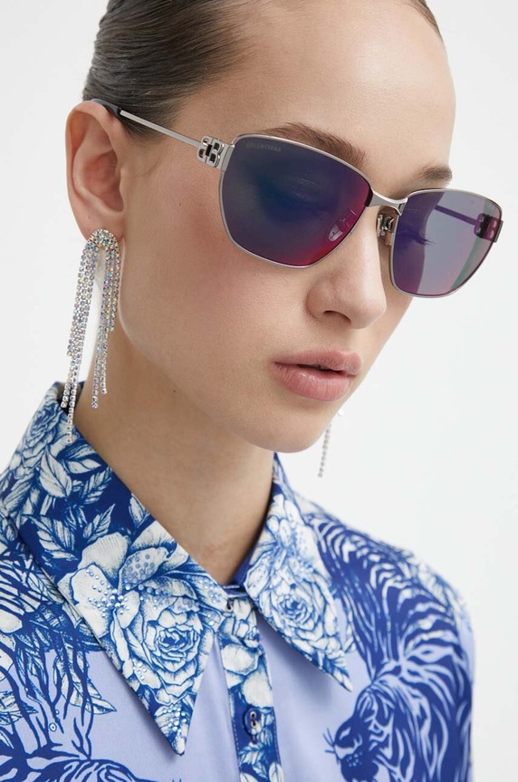 Sluneční brýle Balenciaga BB0337SK fialová AA00