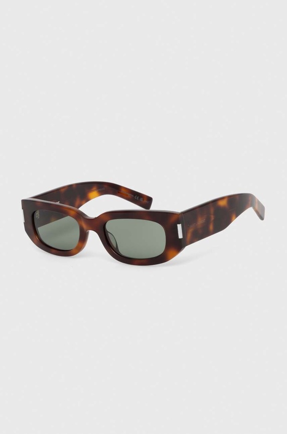Saint Laurent okulary przeciwsłoneczne jednolita brązowy SL.697