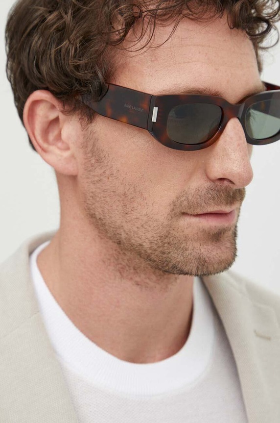 Saint Laurent okulary przeciwsłoneczne SL.697 brązowy AA00