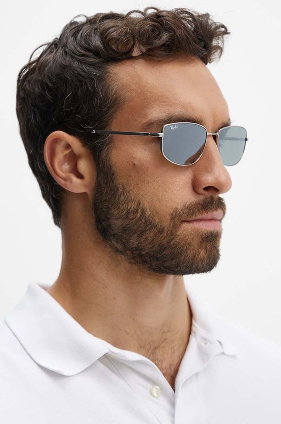 Ray-Ban okulary przeciwsłoneczne jednolita srebrny 0RB3732