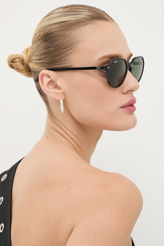 Ray-Ban okulary przeciwsłoneczne THALIA prostokątne czarny 0RB2195