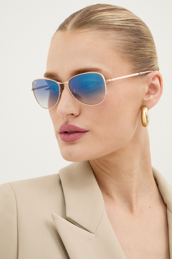 Ray-Ban okulary przeciwsłoneczne gradientowa złoty 0RB3733.92023F