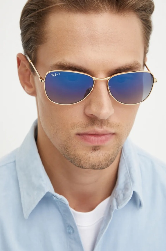 Akcesoria Ray-Ban okulary przeciwsłoneczne 0RB3733.001.78 złoty