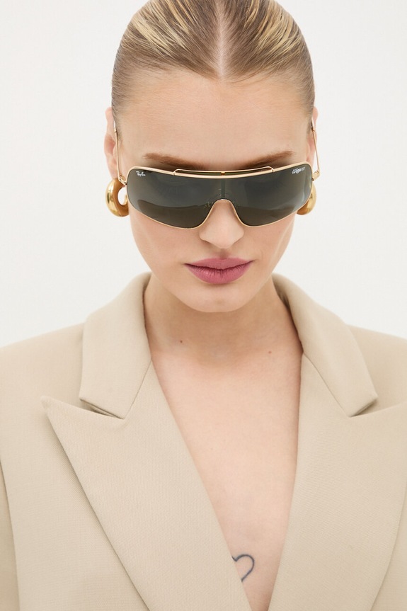 Ray-Ban okulary przeciwsłoneczne WINGS III jednolita złoty 0RB3897.001.71