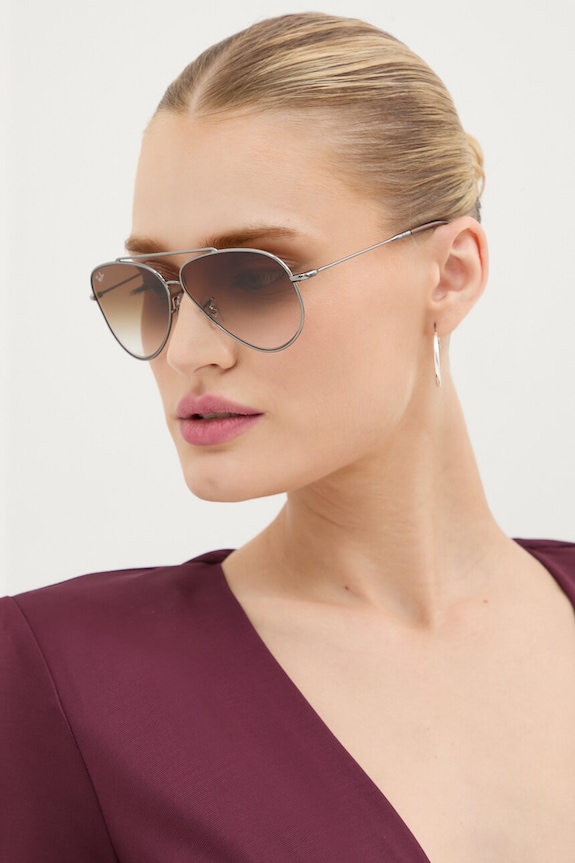 Ray-Ban okulary przeciwsłoneczne AVIATOR REVERSE pilotki srebrny 0RBR0101S.004.CB