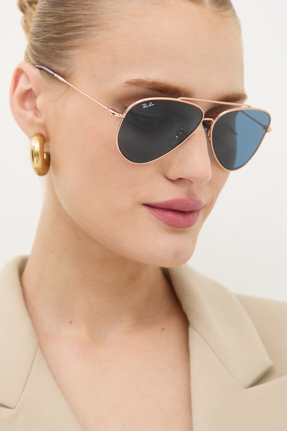 Sluneční brýle Ray-Ban AVIATOR REVERSE pilotky zlatá 0RBR0101S.92023A