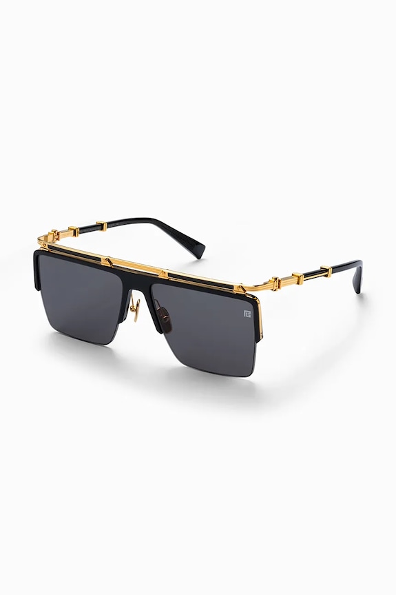 Balmain okulary przeciwsłoneczne TRIOMPHE prostokątne czarny BPS.168A