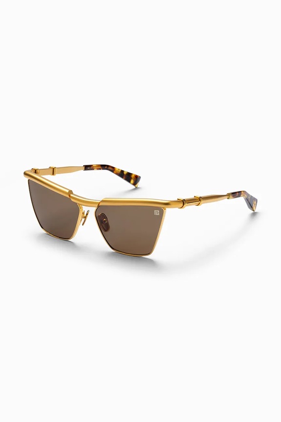 Balmain okulary przeciwsłoneczne VICTOIRE kocie oczy złoty BPS.169C