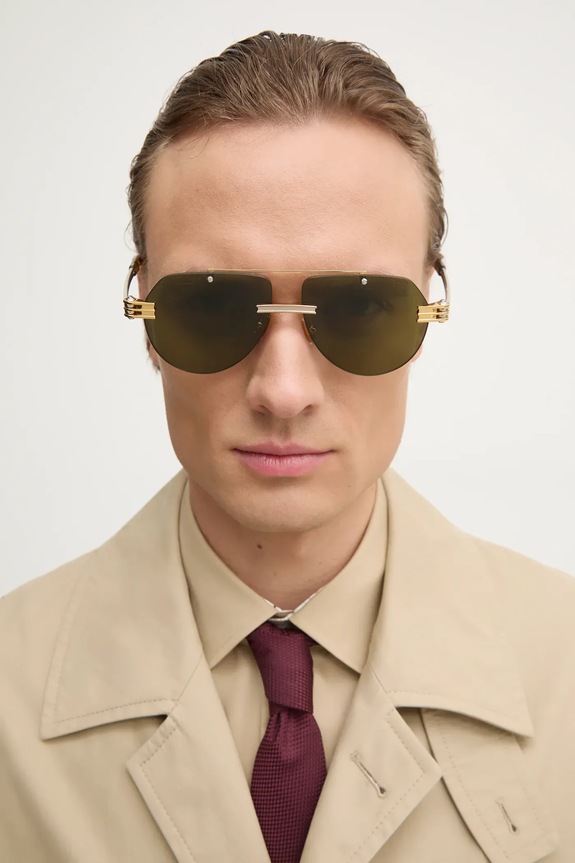 Bottega Veneta okulary BV1342S złoty AA00