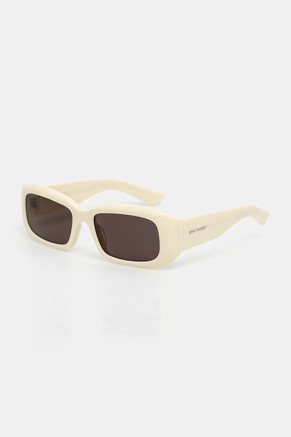 Saint Laurent occhiali da vista a tinta unita beige SL.809