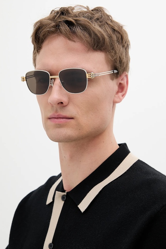 Bottega Veneta okulary BV1380S srebrny AA00