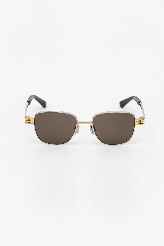 Bottega Veneta okulary srebrny BV1380S
