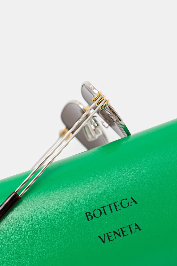 Bottega Veneta okulary BV1380S srebrny