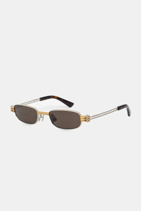 Bottega Veneta occhiali da vista rectangle argento BV1381S