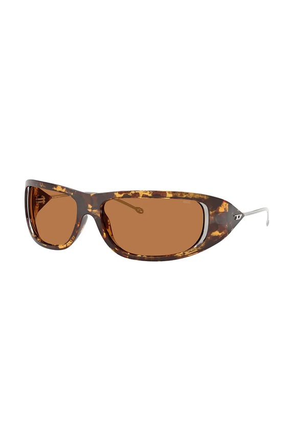 Diesel occhiali da sole rectangle marrone 0DL3001
