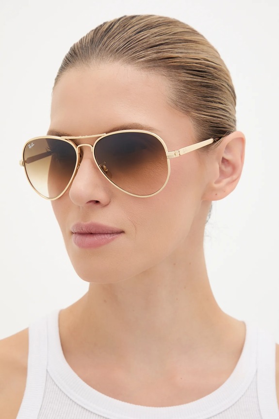 Ray-Ban okulary przeciwsłoneczne 0RB3925 złoty AA00