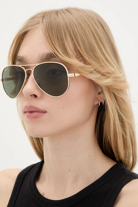Ray-Ban ochelari de soare uniforme aur 0RB3925.001/58