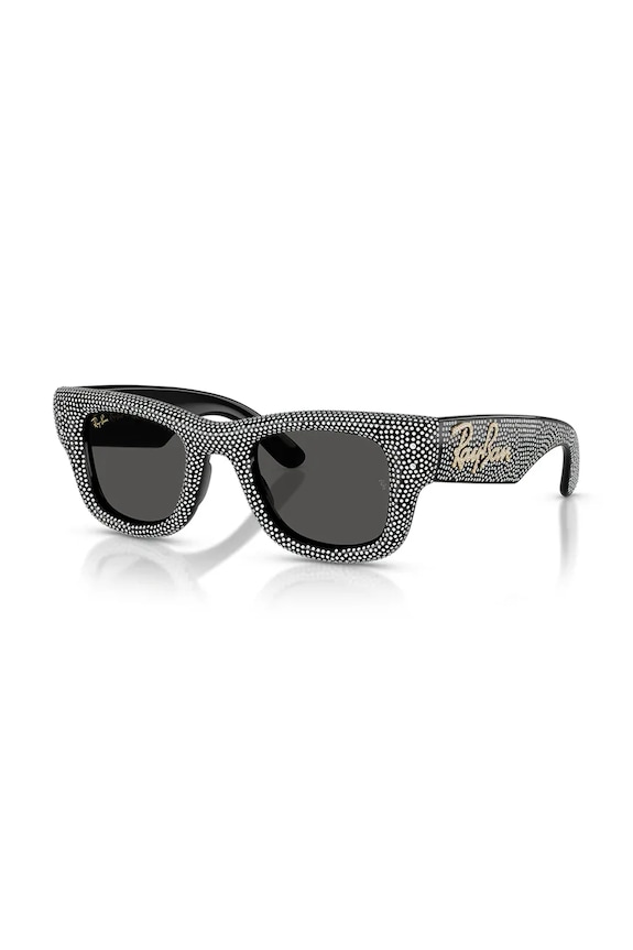 Ray-Ban okulary przeciwsłoneczne prostokątne srebrny 0RB4940BP