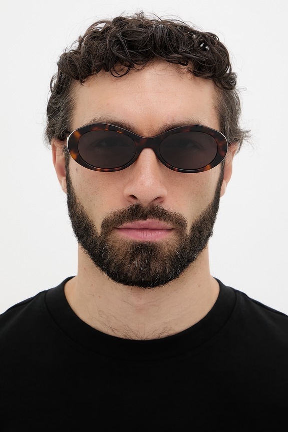 Off-White okrúhle slnečné okuliare OERI13G.556007 hnedá