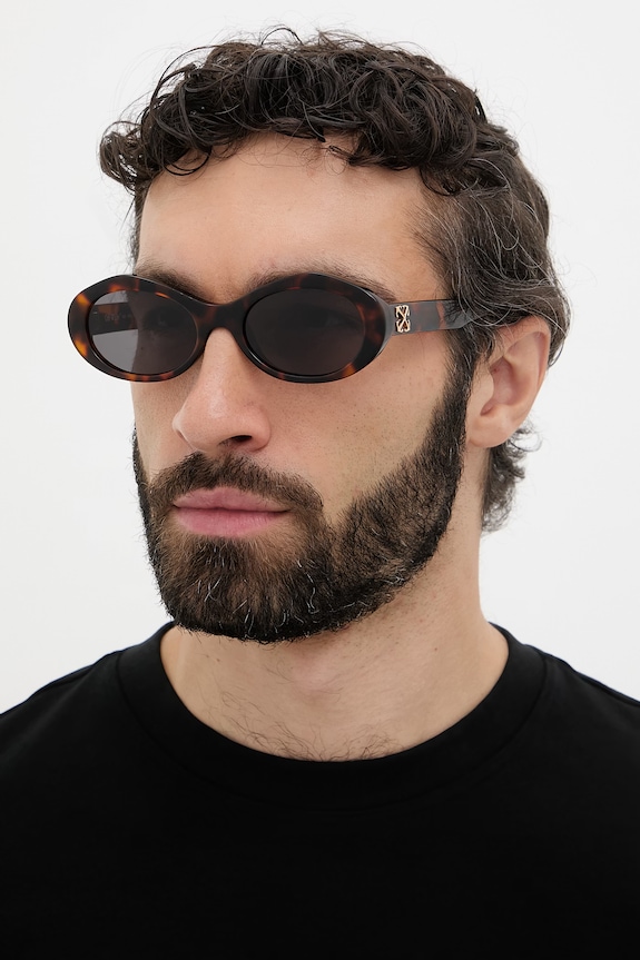 Off-White okrúhle slnečné okuliare OERI13G.556007 hnedá AA00